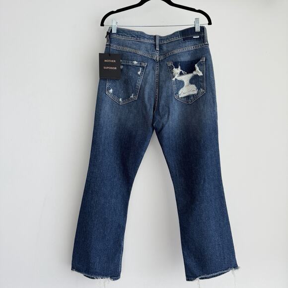 Mother Jeans Womens 29 The Tripper Dark Wash Distressed Your Treat Or Mine - Picture 8 of 13